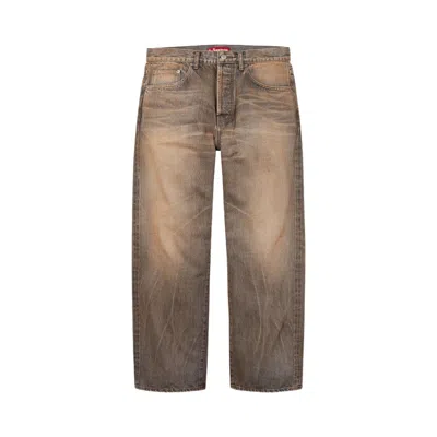 Pre-owned Supreme Distressed Loose Fit Selvedge Jean 'washed Grey' | Men's Size 30 In Gray