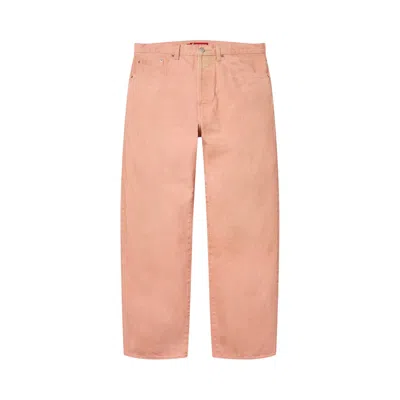 Pre-owned Supreme Distressed Loose Fit Selvedge Jean 'washed Pink' | Men's Size 38