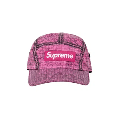 Pre-owned Supreme Distressed Ripstop Camp Cap 'pink'