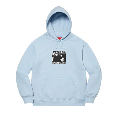 Pre-owned Supreme Dog Eat Dog Hooded Sweatshirt 'light Blue' | Men's Size Xxl