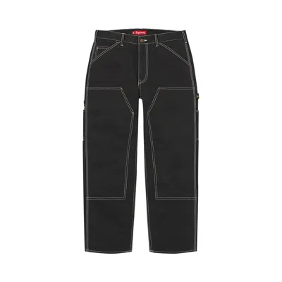 Pre-owned Supreme Double Knee Canvas Painter Pant 'black' | Men's Size 34