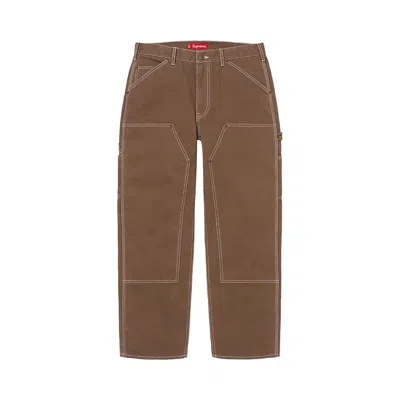 Pre-owned Supreme Double Knee Canvas Painter Pant 'brown' | Men's Size 34
