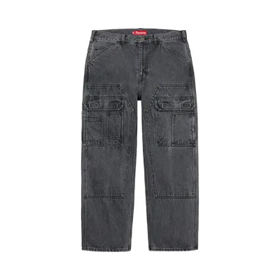 Pre-owned Supreme Double Knee Denim Utility Pant 'black' | Men's Size 30
