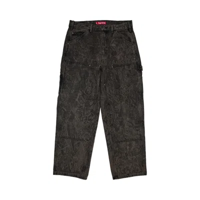 Pre-owned Supreme Double Knee Painter Pant 'liberty' | Brown | Men's Size 32