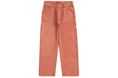 Pre-owned Supreme Double Knee Painter Pant (ss24) Rust In Red