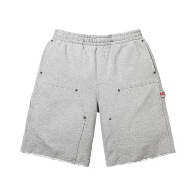 Pre-owned Supreme Double Knee Painter Sweatshort 'heather Grey' | Men's Size Xl In Gray