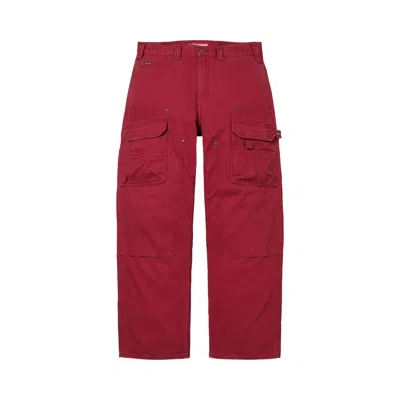 Pre-owned Supreme Double Knee Utility Pant 'red' | Men's Size 30