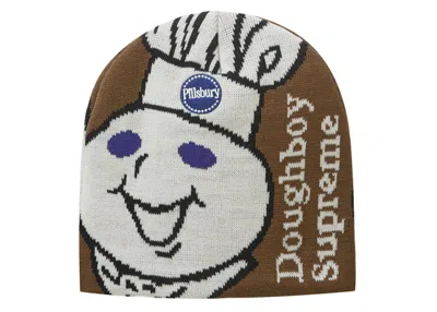 Pre-owned Supreme Doughboy Beanie In Brown