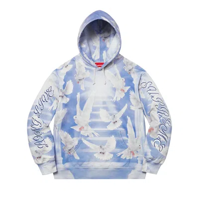 Pre-owned Supreme Doves Hooded Sweatshirt 'blue'