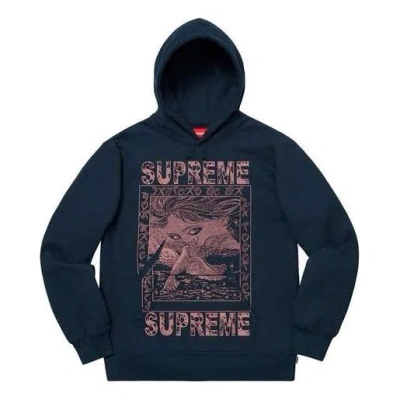 Supreme Doves Hoodie 'navy' In Blue