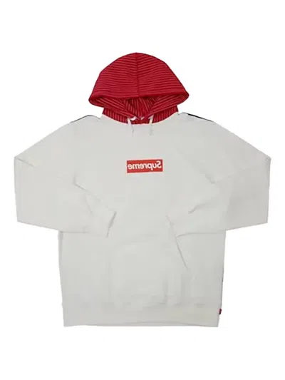 Supreme Drawstring Hoodie In White