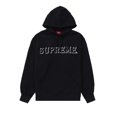 Pre-owned Supreme Drop Shadow Hooded Sweatshirt 'black'