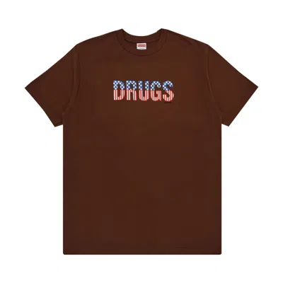 Pre-owned Supreme Drugs Tee 'brown'