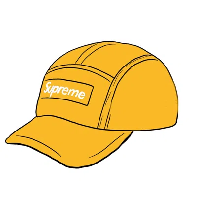 Pre-owned Supreme Dry Wax Cotton Camp Cap In Yellow