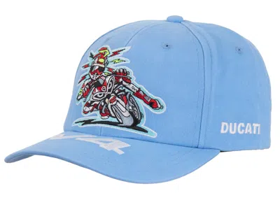 Pre-owned Supreme Ducati 6 Panel Hat In Blue