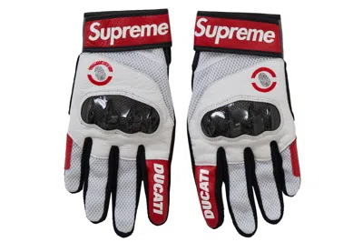 Pre-owned Supreme Ducati C1 Leather Gloves Red