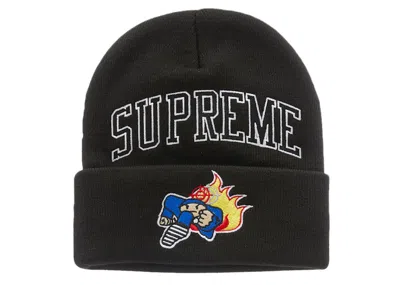 Pre-owned Supreme Duck Down Records Beanie In Black