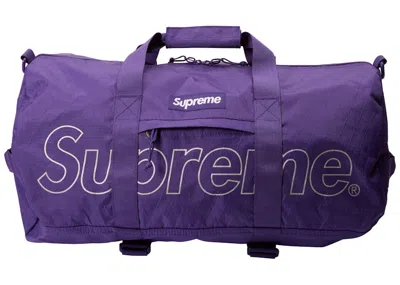 Pre-owned Supreme Duffle Bag (fw18) In Purple