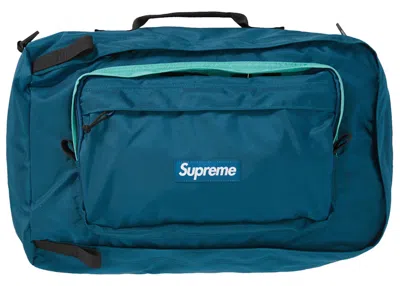 Pre-owned Supreme Duffle Bag (fw19) In Dark Teal In Blue