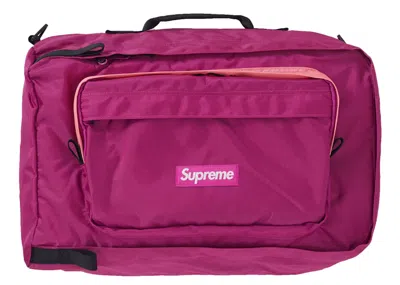Pre-owned Supreme Duffle Bag (fw19) In Magenta