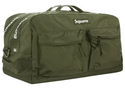 Pre-owned Supreme Duffle Bag (fw22) In Olive