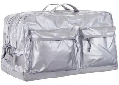 Pre-owned Supreme Duffle Bag (fw22) In Silver