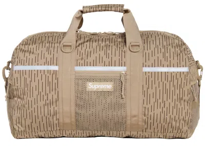 Pre-owned Supreme Duffle Bag (fw24) In Tan Raindrop In Brown
