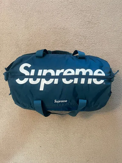 Pre-owned Supreme Duffle Bag Ss17 In Teal