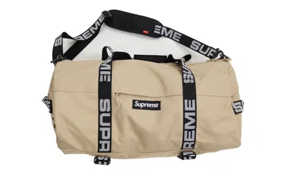 Pre-owned Supreme Duffle Bag (ss18) In Tan In Brown