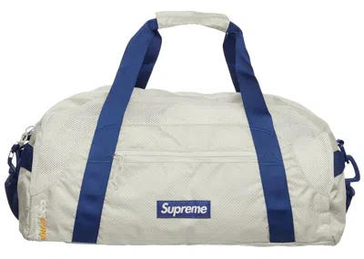 Pre-owned Supreme Duffle Bag (ss22) In Silver