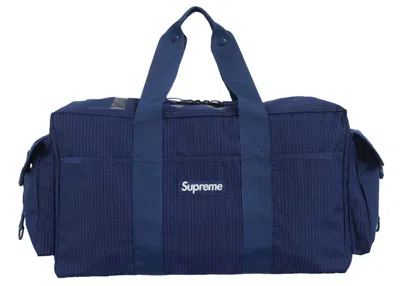 Pre-owned Supreme Duffle Bag (ss24) In Navy Blue