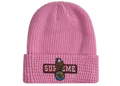 Pre-owned Supreme Eagle Beanie In Pink