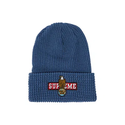 Pre-owned Supreme Eagle Beanie 'slate' In Blue