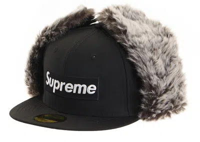 Pre-owned Supreme Earflap New Era In Black