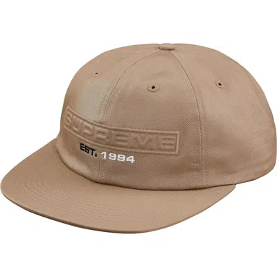 Pre-owned Supreme Embossed Logo 6panel In Tan