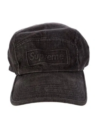 Pre-owned Supreme Embossed Stone Wash Camp Cap In Gray