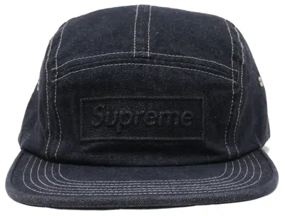 Pre-owned Supreme Embossed Stone Washed Camp Cap In Black