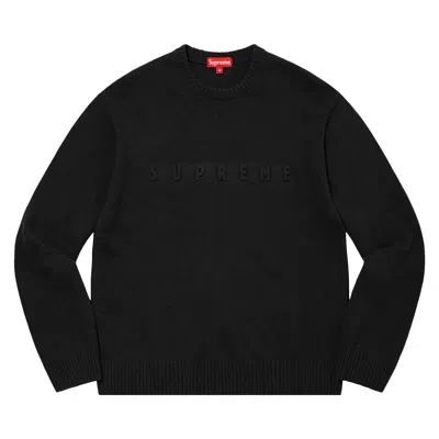 Pre-owned Supreme Embossed Sweater 'black' | Men's Size M