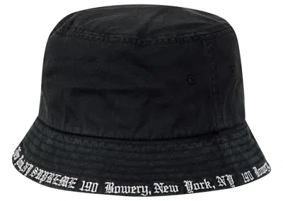 Pre-owned Supreme Embroidered Brim Crusher Hat In Black