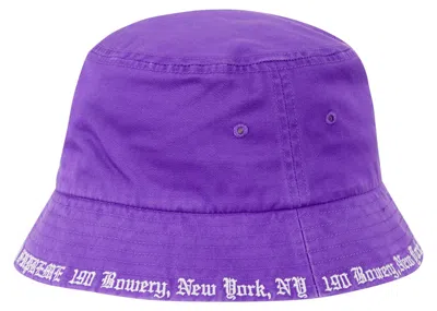 Pre-owned Supreme Embroidered Brim Crusher Hat In Purple