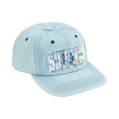 Pre-owned Supreme Embroidered Money Logo 6-panel 'denim' | Blue | Men's Size Onesize