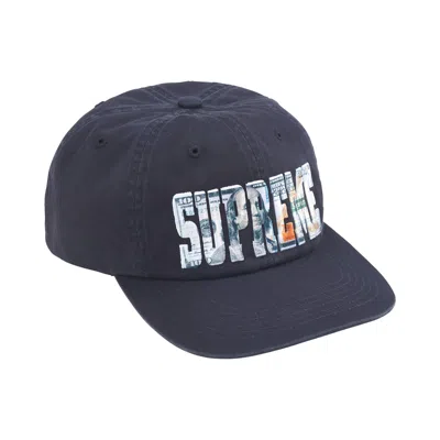 Pre-owned Supreme Embroidered Money Logo 6-panel 'navy' | Blue | Men's Size Onesize