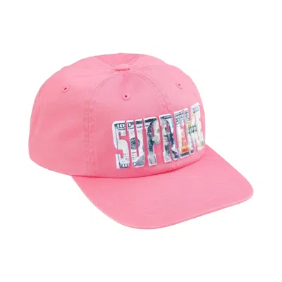 Pre-owned Supreme Embroidered Money Logo 6-panel 'pink' | Men's Size Onesize