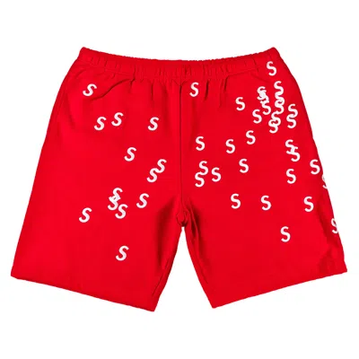 Pre-owned Supreme Embroidered S Sweatshort 'red' | Men's Size L