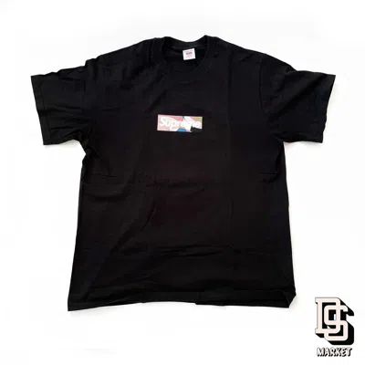 Pre-owned Supreme Emilio Pucci Box Logo T-shirt Ss21 Black Dusty Pink