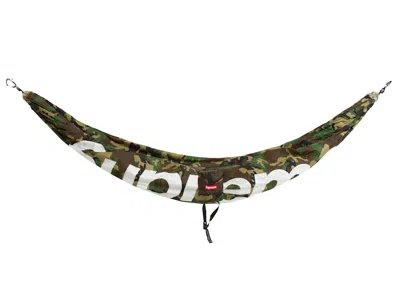 Pre-owned Supreme Eno Doublenest Hammock In Woodland Camo