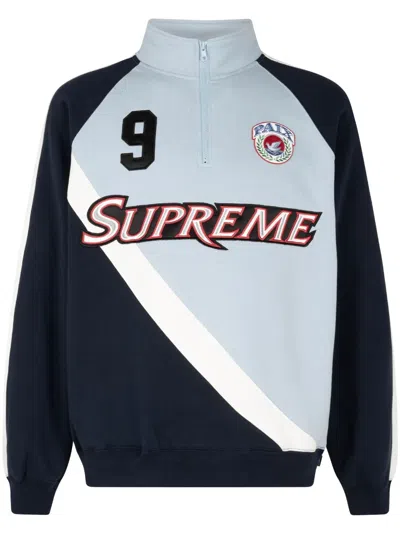 Supreme Equipé Logo-appliquéd Sweatshirt In Blue