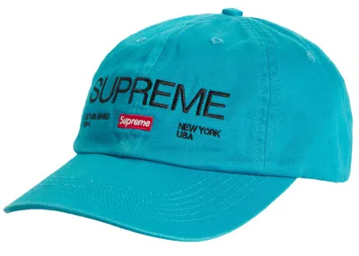 Pre-owned Supreme Est. 1994 6panel In Teal