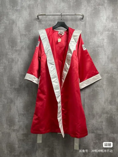 Pre-owned Supreme Everlast Satin Hooded Boxing Robe Jacket In Red