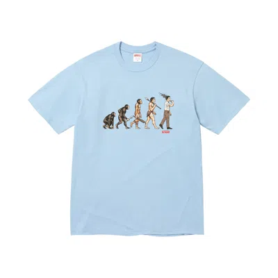 Pre-owned Supreme Evolution Tee 'powder Blue' | Men's Size L